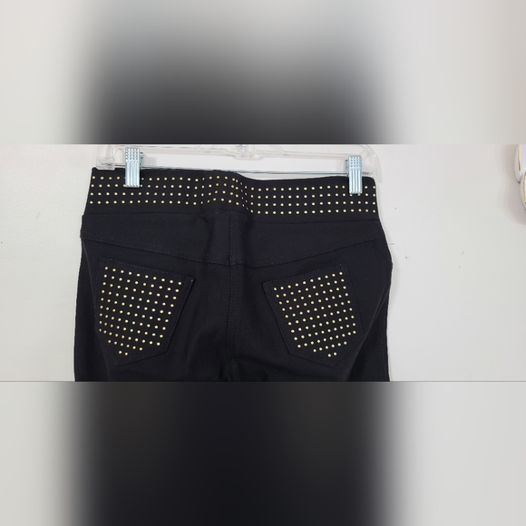 Black with gold dots women's pants size medium - Picture 3 of 6